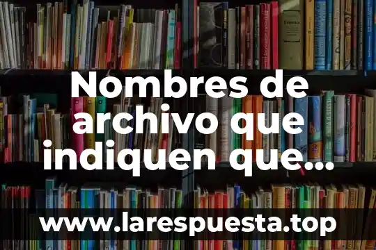 Nombres de archivo que indiquen que es un driver
