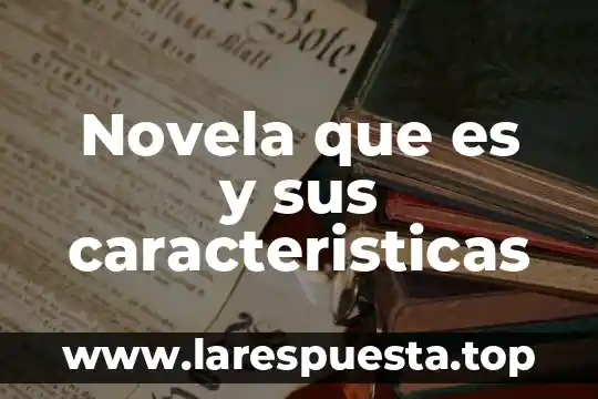 Novela que es y sus caracteristicas