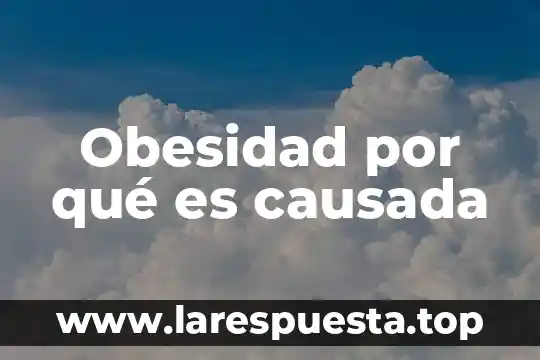 Por que es causada la influecnia estacional 4 Obesidad por qué es causada