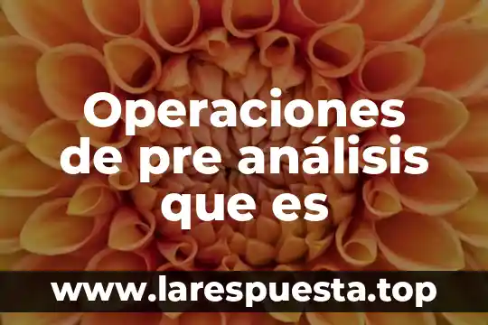 Qué es un análisis crítico de textos 6 Operaciones de pre análisis que es