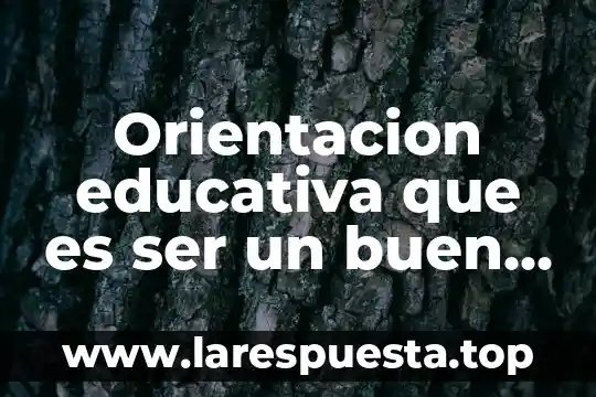 Orientacion educativa que es ser un buen estudiante