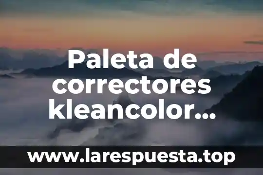 Paleta de correctores kleancolor para que es casa color