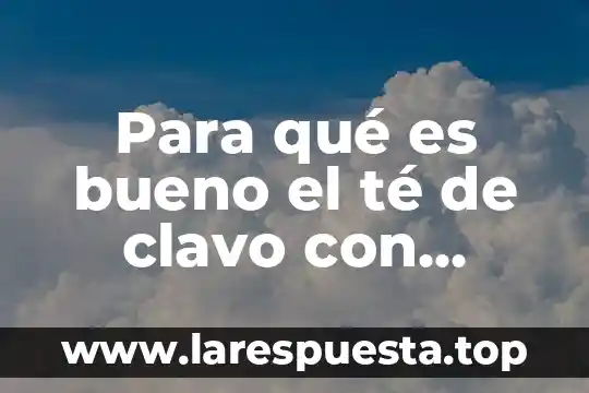 Para que es bueno el cuitlacoche 7 Para qué es bueno el té de clavo con canela