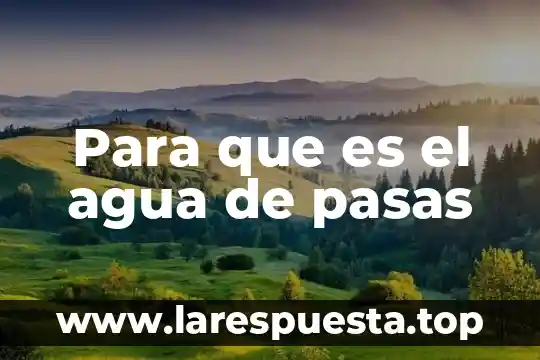 Para que es el agua de pasas