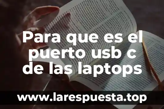 Para que es el puerto usb c de las laptops