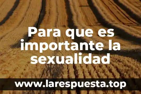 Por que es importante la identidad 5 Para que es importante la sexualidad