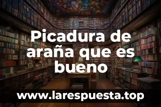 Picadura de araña que es bueno