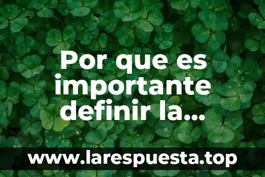 Par que es bueno definir los objetivos de un almacen 5 Por que es importante definir la situación al tomar decisiones