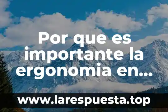 Que es sistema operativo para estaciones de trabajo 7 Por que es importante la ergonomia en el trabajo