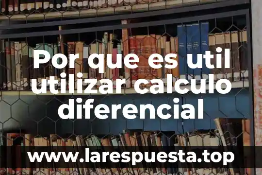 Por que es util utilizar calculo diferencial