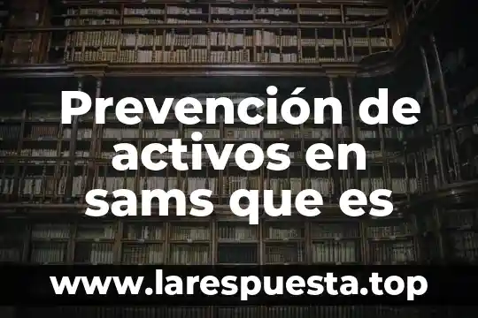 Prevención de activos en sams que es