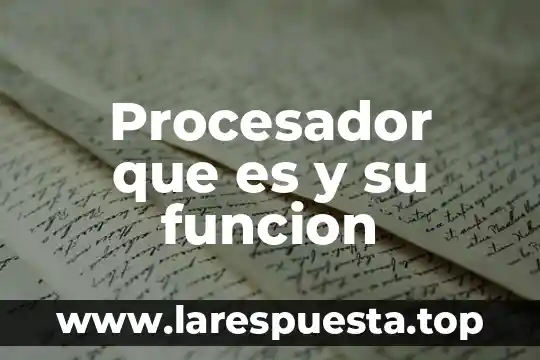 Qué es procesador de diapositivas electrónicas 8 Procesador que es y su funcion