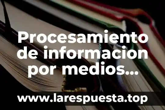 Qué es un procesamiento de una empresa 8 Procesamiento de informacion por medios digitales que es