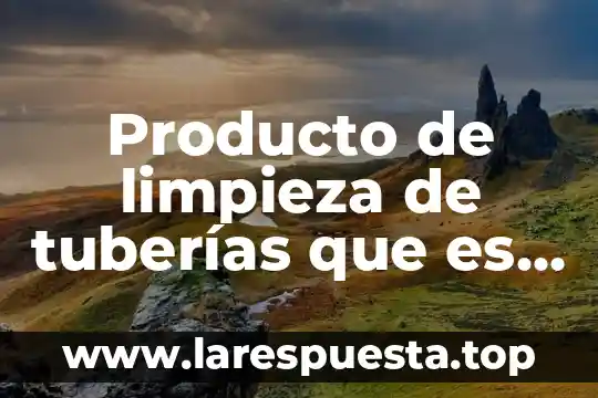 Que es limpieza articular 6 Producto de limpieza de tuberías que es básico
