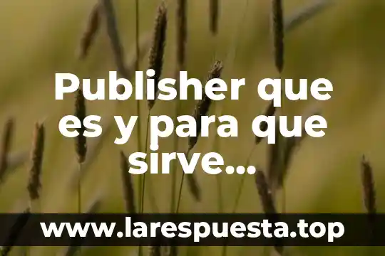 Publisher que es y para que sirve slideshare