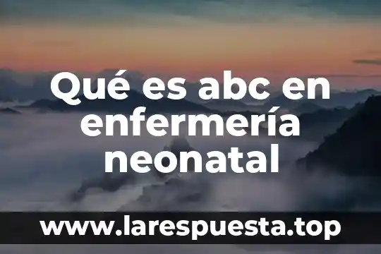 Qué es abc en enfermería neonatal