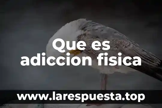 Que es adiccion fisica