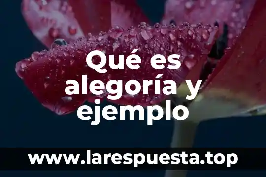 Qué es alegoría y ejemplo