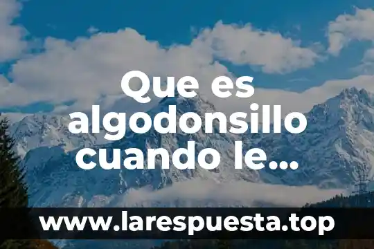 Que es algodonsillo cuando le salen en los dientes
