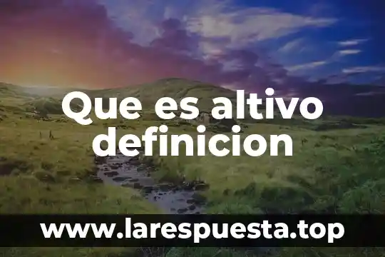 Que es altivo definicion