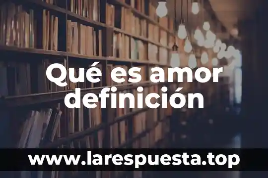 Qué es amor definición