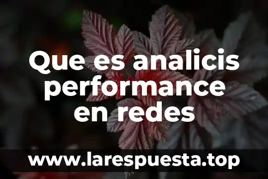 Qué es bicsi en redes 6 Que es analicis performance en redes