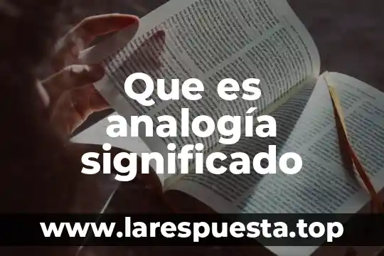 Que es analogía significado