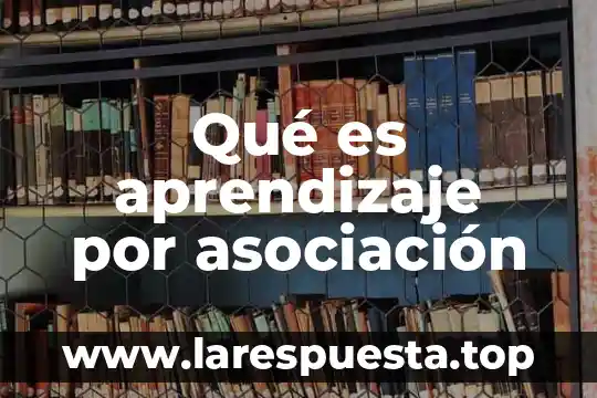 Qué es aprendizaje por asociación