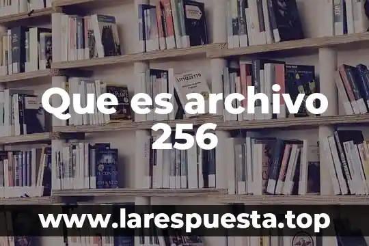 Archivo seto que es 5 Que es archivo 256