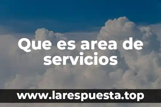 Que es el area de neurologia 4 Que es area de servicios