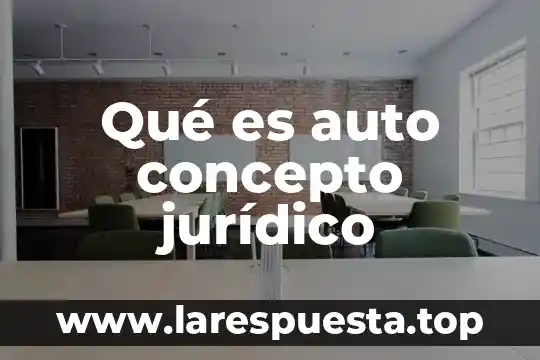 Qué es auto concepto jurídico