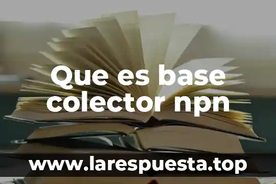 Barrido base de datos que es 3 Que es base colector npn