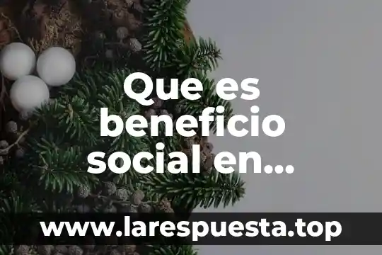 Que es un beneficio cultural 8 Que es beneficio social en derecho