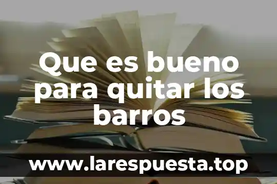 Que es bueno para la diarrea de los niños 3 Que es bueno para quitar los barros