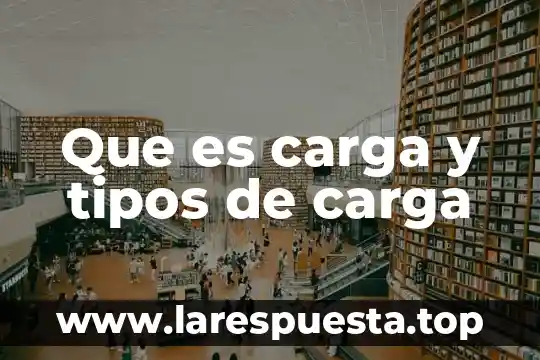Que es carga y tipos de carga