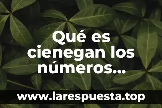 Que es una coleccion biologica ciencias naturales 8 Qué es cienegan los números naturales