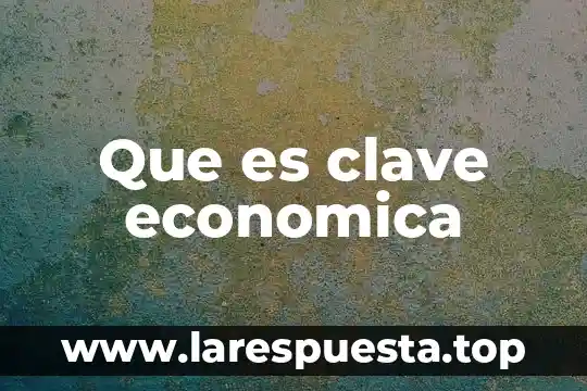 Que es actividad economica articulo 5 Que es clave economica