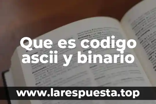 Que es codigo ascii y binario