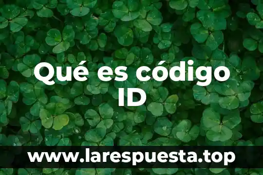 Qué es el código de la gente en rep 5 Qué es código ID