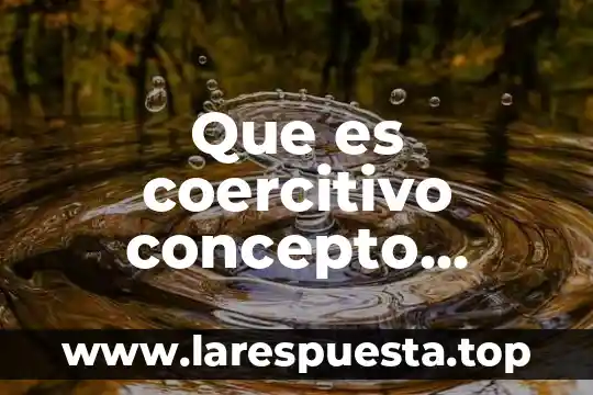 Que es coercitivo concepto sociologia