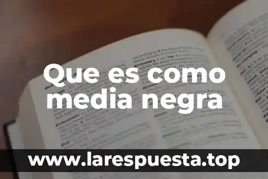 Qué es otitis media 7 Que es como media negra