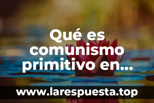 Qué es comunismo y qué es socialismo 5 Qué es comunismo primitivo en economía