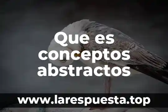 Que es cinematica y sus conceptos basicos 8 Que es conceptos abstractos