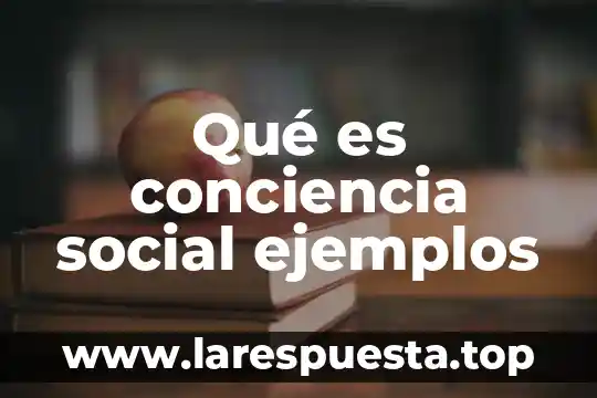 Qué es conciencia social ejemplos