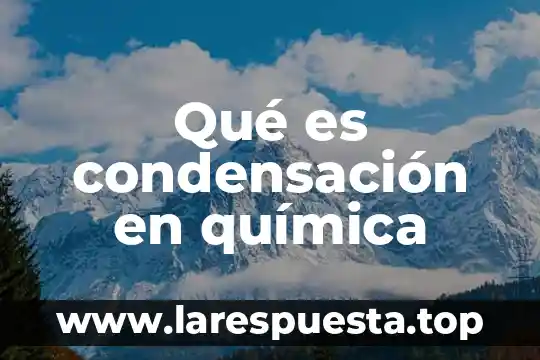 Que es aso4 en quimica 3 Qué es condensación en química