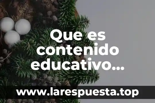 Que es contenido educativo ejemplos