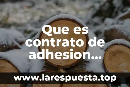 Que es contrato de adhesion profeco