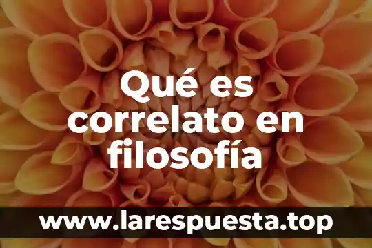 Qué es correlato en filosofía