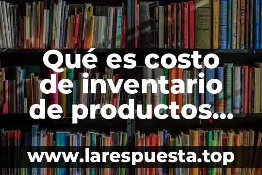 Por que es deñino utilizar productos en aerosol 4 Qué es costo de inventario de productos terminados