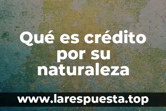 Qué es un líder general 4 Qué es crédito por su naturaleza